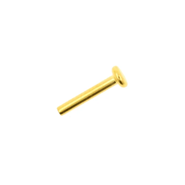 Threadless Labret - Push in system - 1,2mm - Gold Color - Afbeelding 2