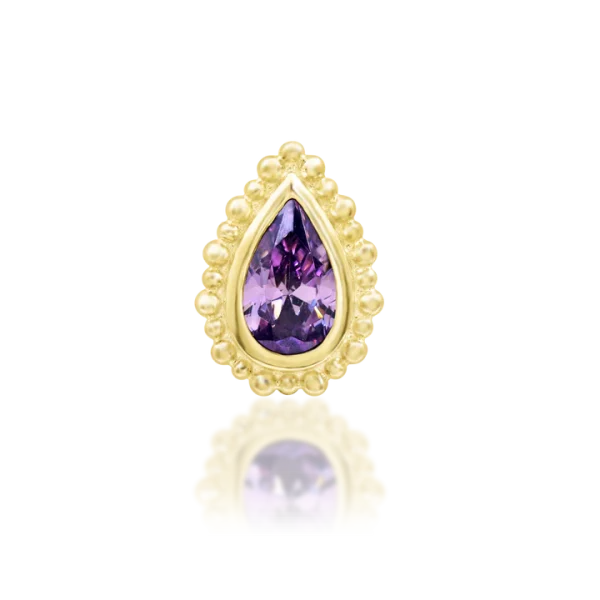 Junipurr Avani Amethyst 14k threadless end