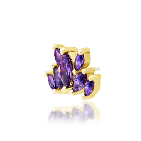 Junipurr Kehlani Amethyst 14k Threadless End - Afbeelding 2