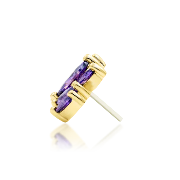 Junipurr Kehlani Amethyst 14k Threadless End - Afbeelding 3