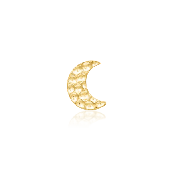 Junipurr Hammered Moon 14K Threadless End