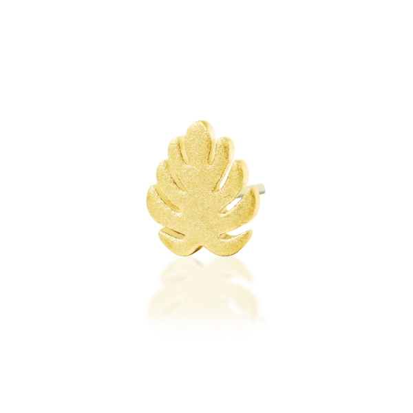 Junipurr Monstera 14K Threadless End - Afbeelding 3