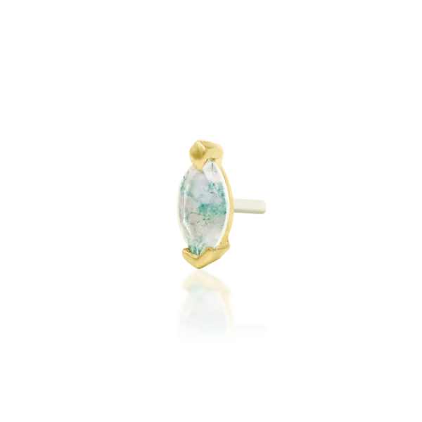 Junipurr Marquise Moss II 14k Threadless End - Afbeelding 2