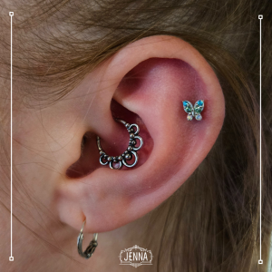 Titanium daith & helix upgrade