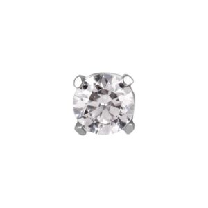 Titanium Threadless (round) Zirkonia Attachment – Silver