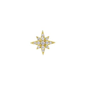Titanium Threadless Zirconia Star Attachment 10mm – Gold
