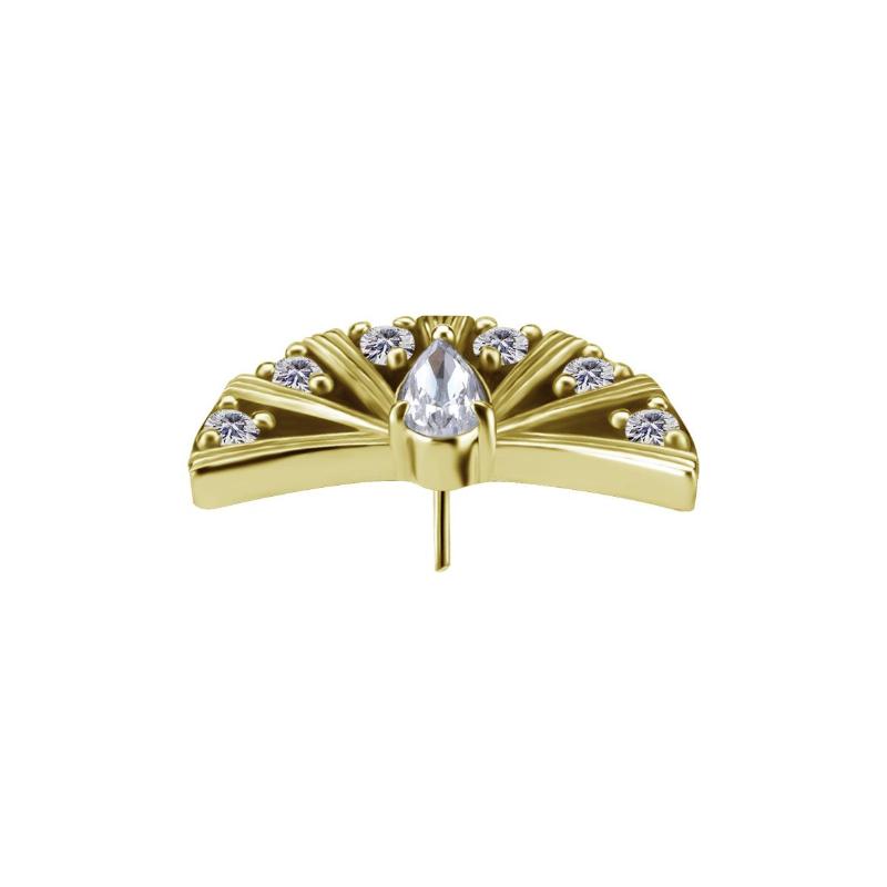 Titanium Threadless Zirconia Fan Attachment 12mm - Gold - Afbeelding 2