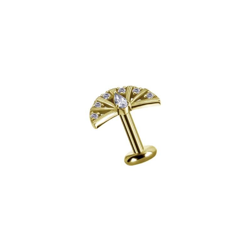 Titanium Threadless Zirconia Fan Attachment 12mm - Gold - Afbeelding 3