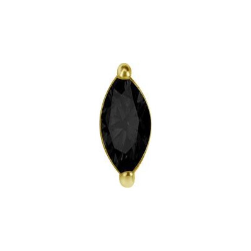 Titanium Threadless Zirconia Marquise Attachment - Gold - Afbeelding 4