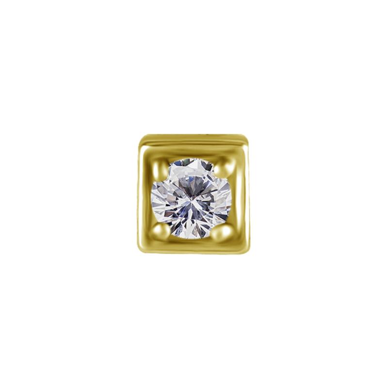 Titanium Threadless Zirconia Square Attachment 3mm - Gold