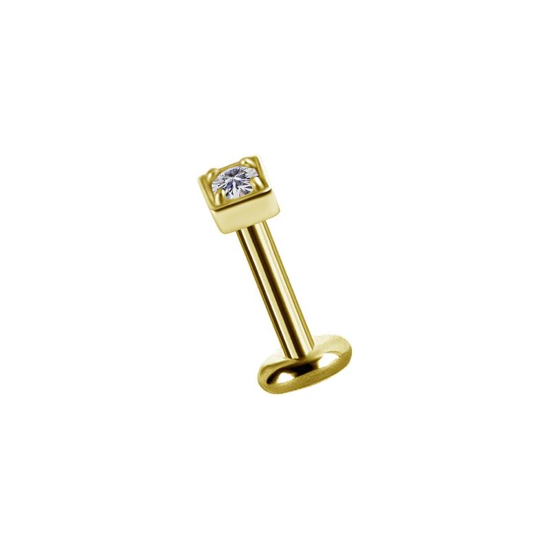 Titanium Threadless Zirconia Square Attachment 3mm - Gold - Afbeelding 3