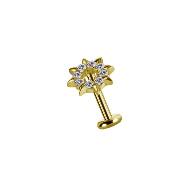 Titanium Threadless Zirconia Sun Attachment 8.5mm - Gold - Afbeelding 2