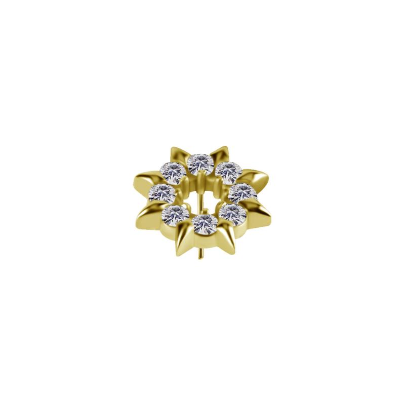 Titanium Threadless Zirconia Sun Attachment 8.5mm - Gold - Afbeelding 3