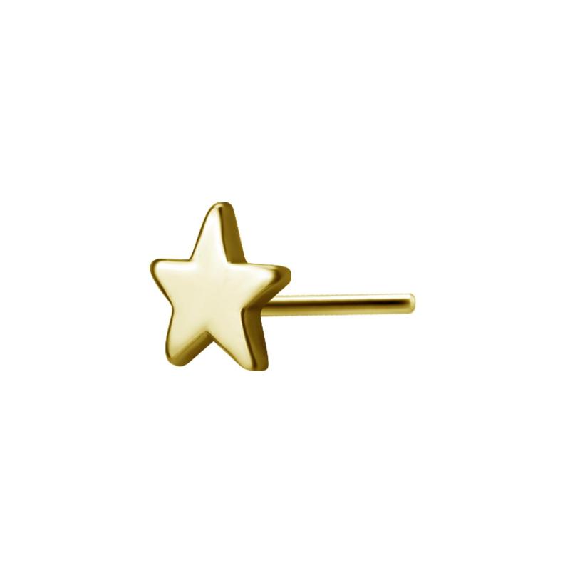 Titanium Threadless Plain Star Attachment - Gold - Afbeelding 2