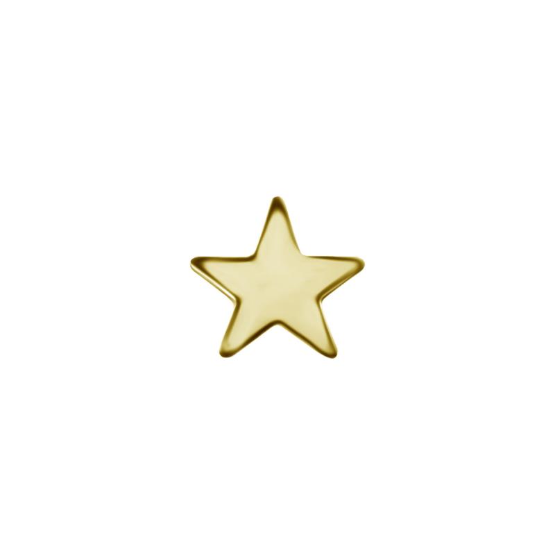 Titanium Threadless Plain Star Attachment - Gold