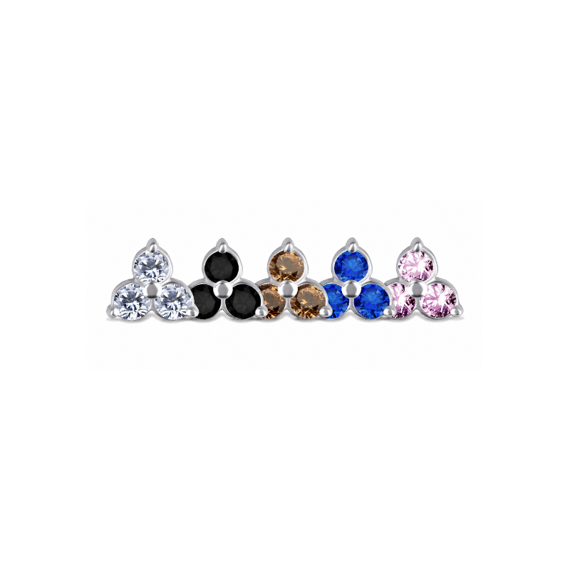 Titanium Threadless Zirconia Trinity Attachment - Silver