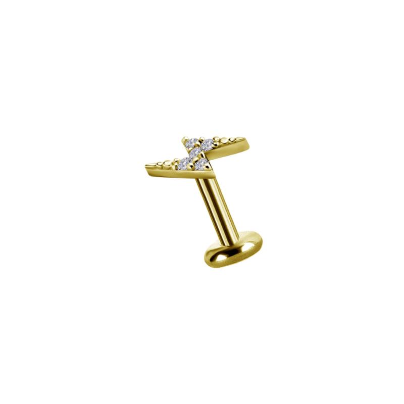 Titanium Threadless Zirconia Lightning Attachment 12mm - Gold - Afbeelding 3