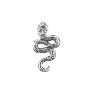 Titanium Threadless Zirconia Snake Attachment 7mm – Silver