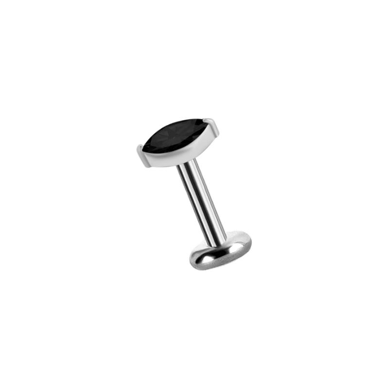 Titanium Threadless Zirconia Marquise Attachment - Silver - Afbeelding 6