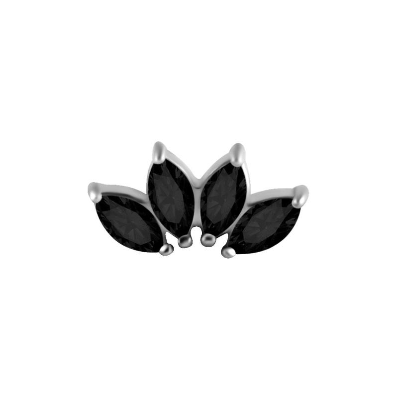 Titanium Threadless Zirconia Fan Attachment 8mm - Silver - Afbeelding 2