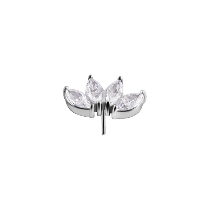 Titanium Threadless Zirconia Fan Attachment 8mm - Silver - Afbeelding 3