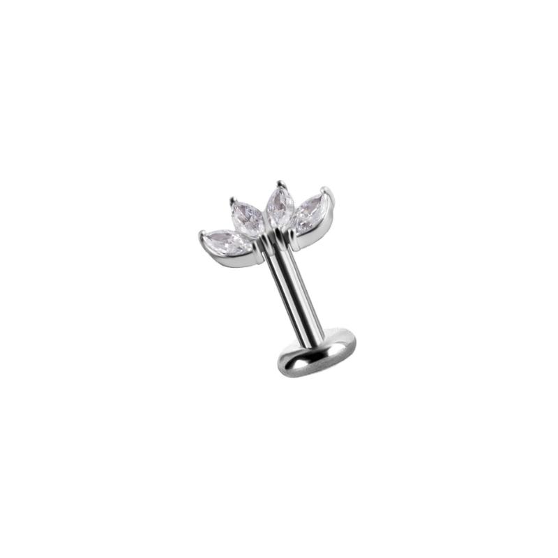 Titanium Threadless Zirconia Fan Attachment 8mm - Silver - Afbeelding 4