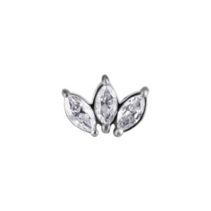 Titanium Threadless Zirconia Fan Attachment 6mm – Silver