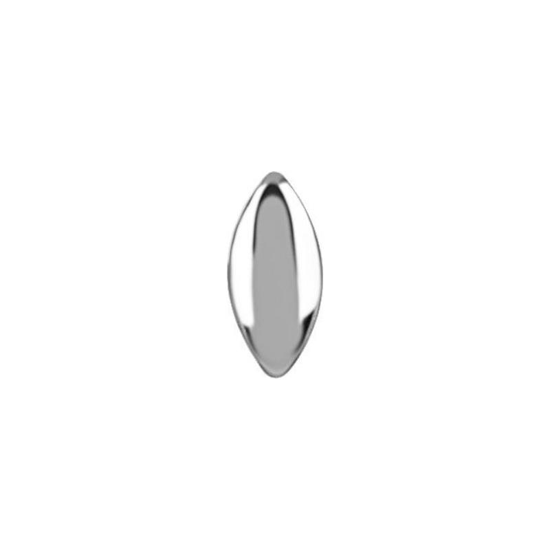 Titanium Threadless Ellipse Attachment - Silver