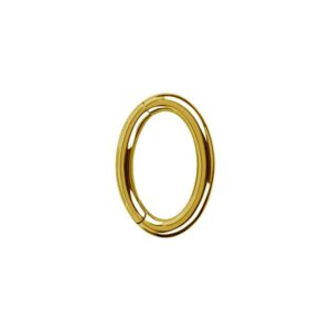 Nickle Free Oval Belly Clicker Rounded Profile - Gold