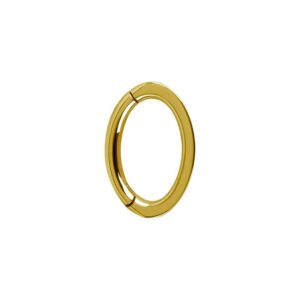 Nickle Free Oval Belly Clicker Square Profile - Gold