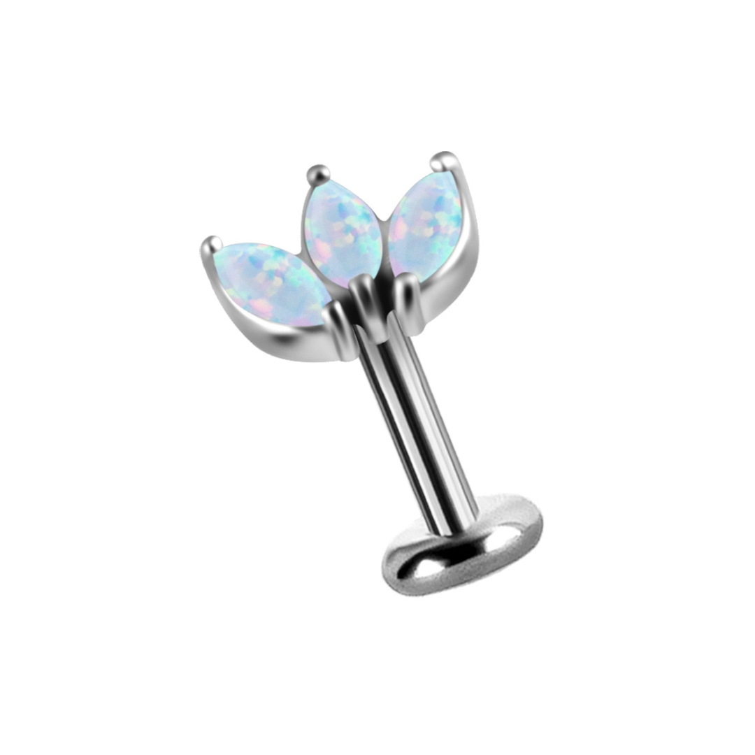 Titanium Threadless Opal Fan Attachment - Silver - Afbeelding 7