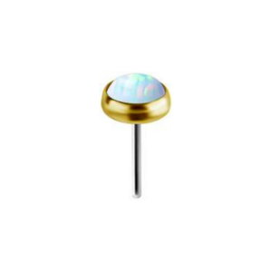 Titanium Threadless Opal Attachment - Gold