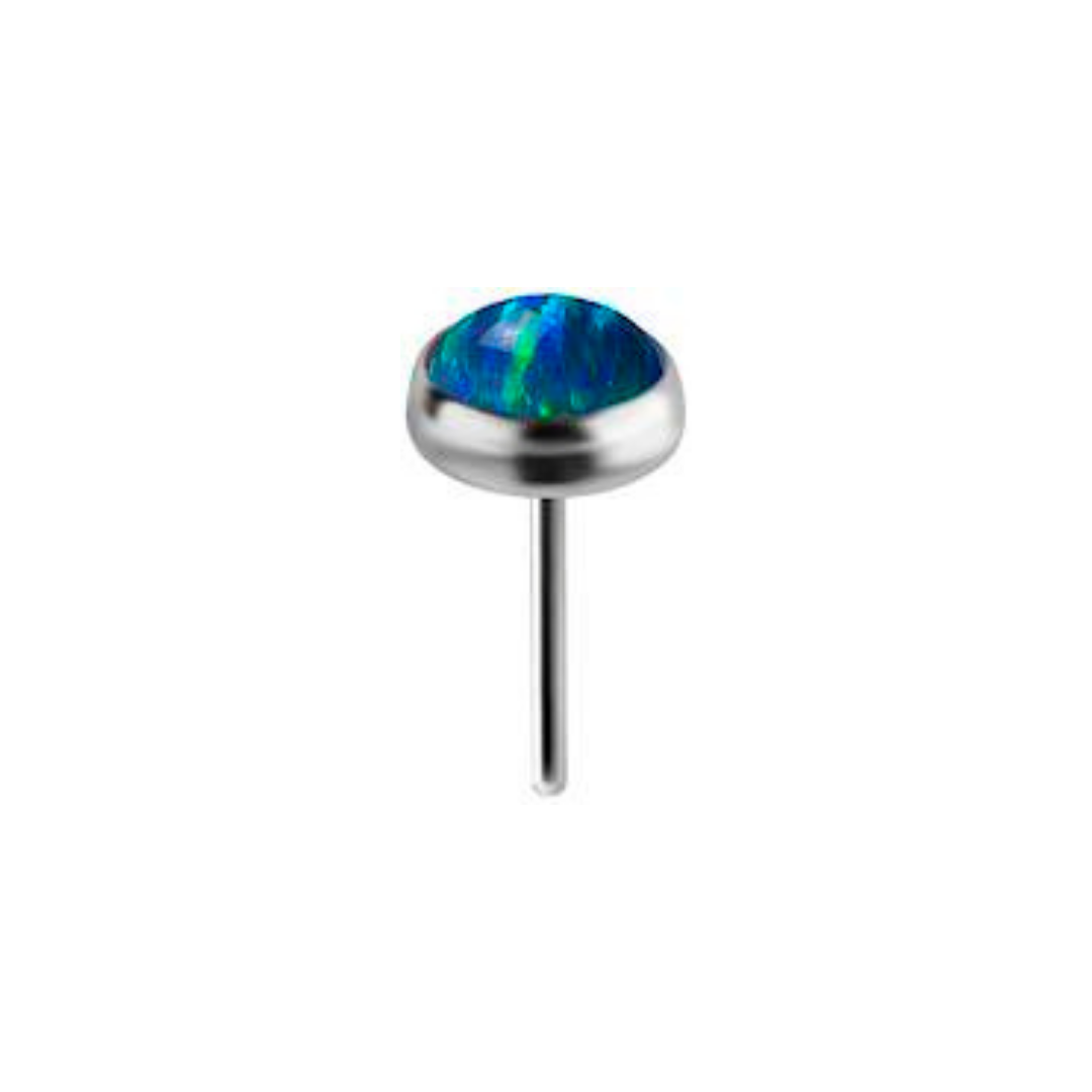 Titanium Threadless Opal Attachment - Silver - Afbeelding 3