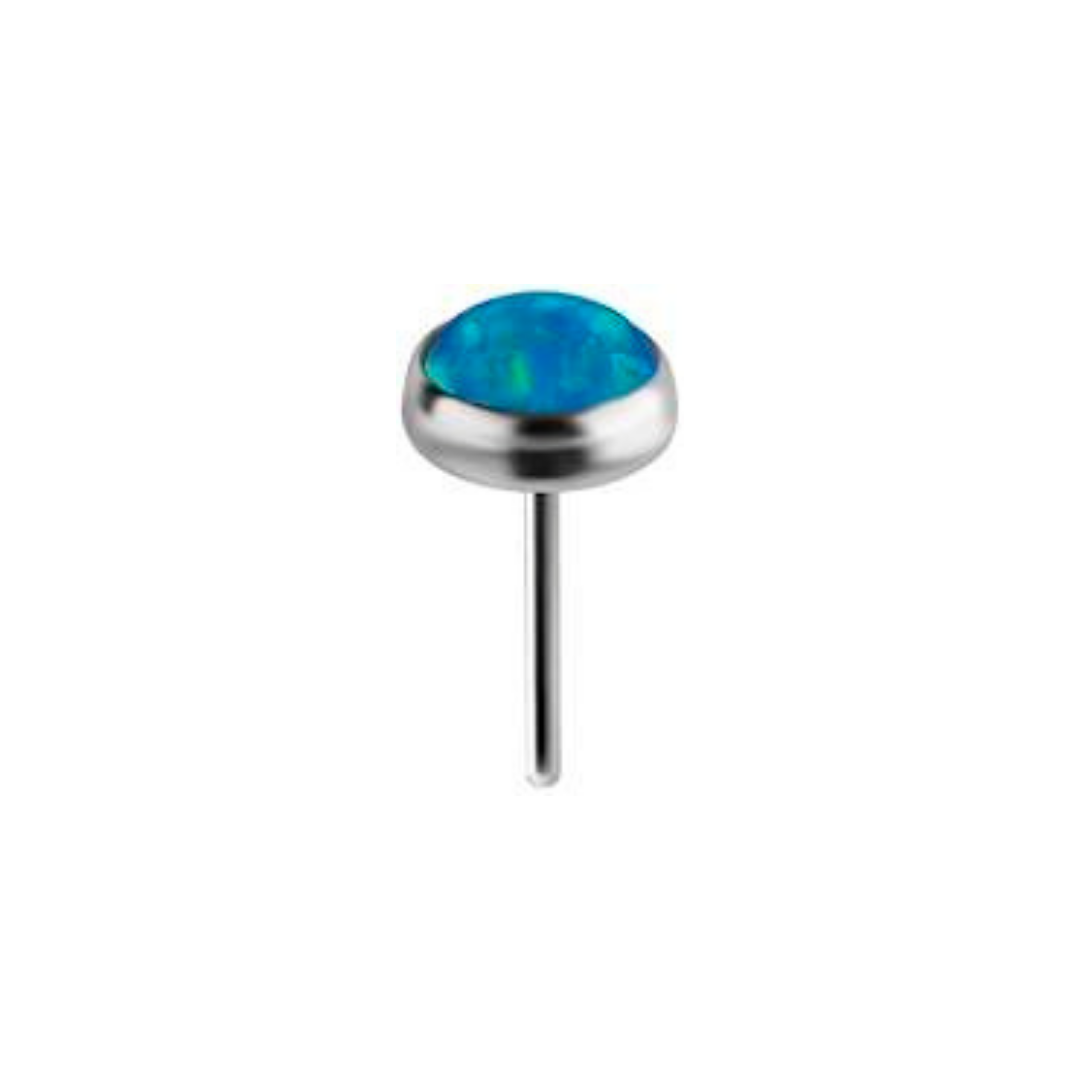 Titanium Threadless Opal Attachment - Silver - Afbeelding 5