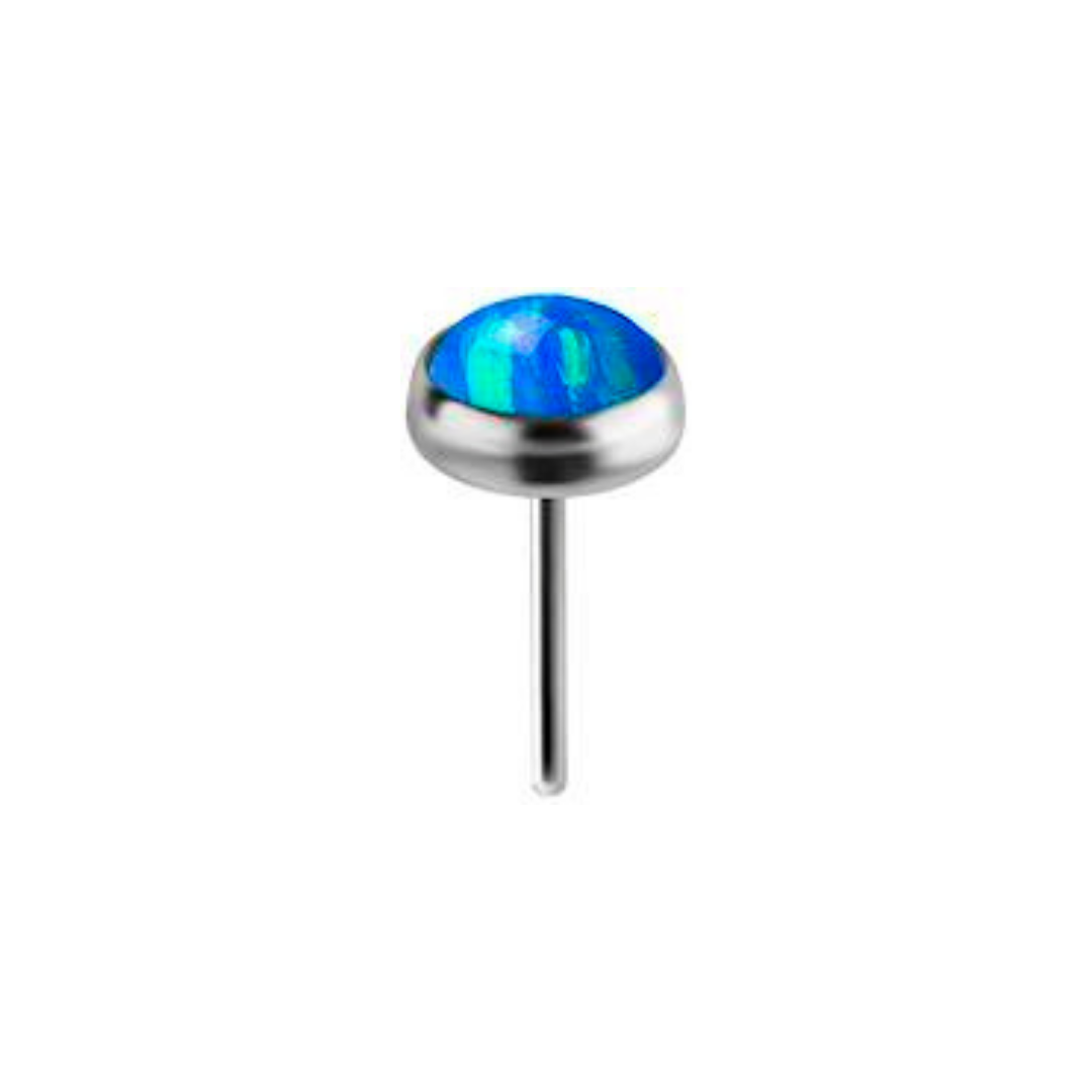 Titanium Threadless Opal Attachment - Silver - Afbeelding 4