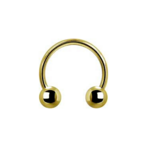 Stainless Steel Circular Barbell - Gold