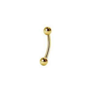 Stainless Steel Banana Barbell - Gold