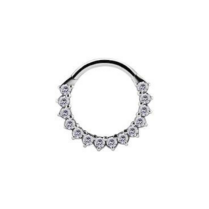 Titanium Clicker With Zirconia - Silver