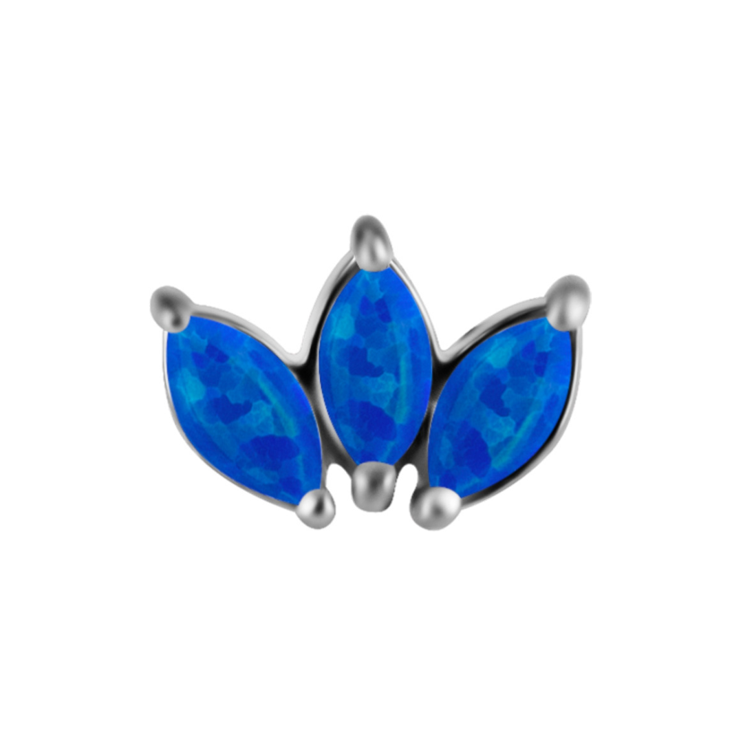 Titanium Threadless Opal Fan Attachment - Silver - Afbeelding 4